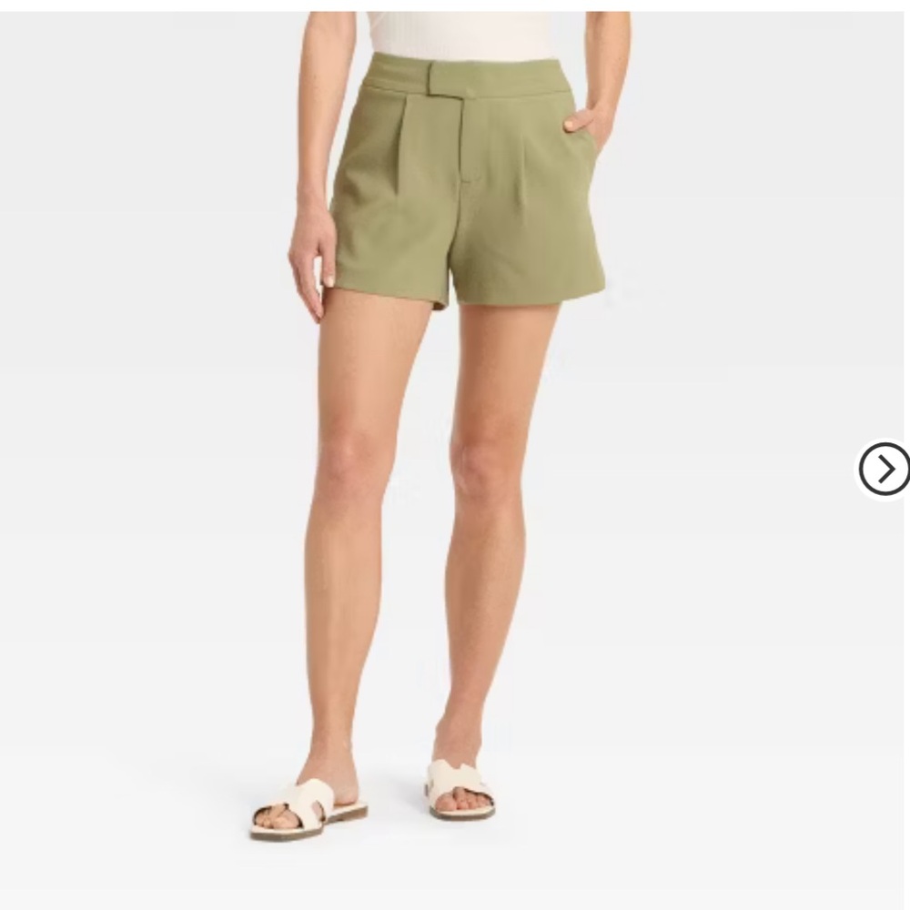 Olive Green Women's Tailored Shorts